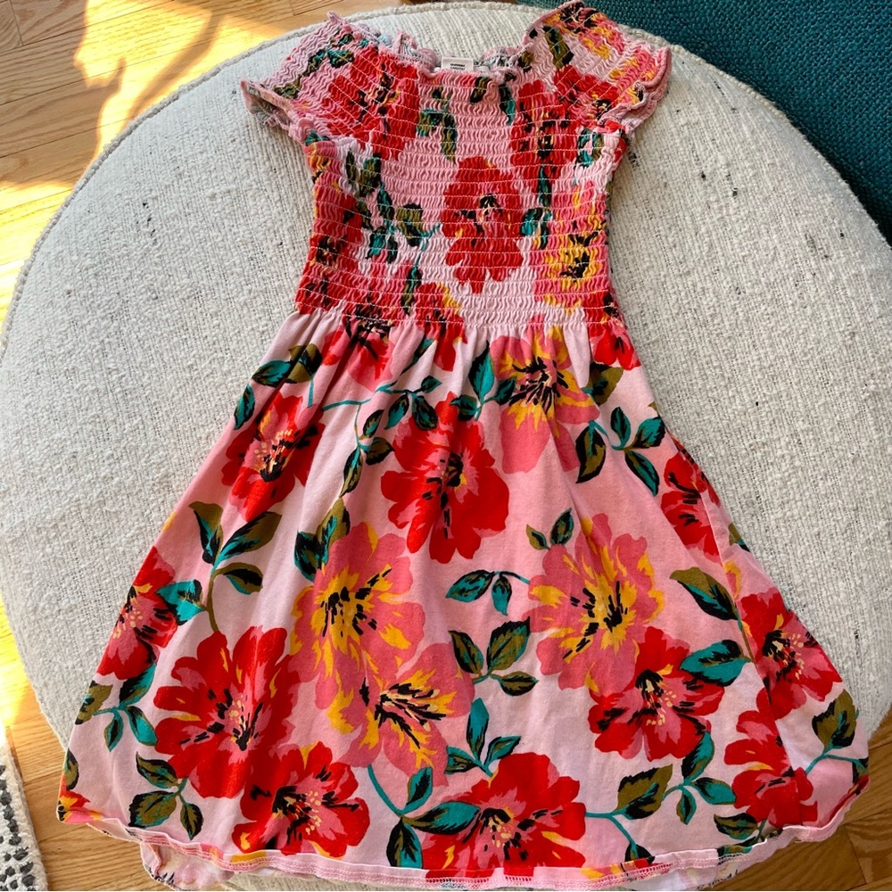 BILLABONG Pink Ruched Short Sleeved Dress, Toddler XS